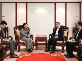 任鸿斌会见国际调解院秘书长郑若骅一行